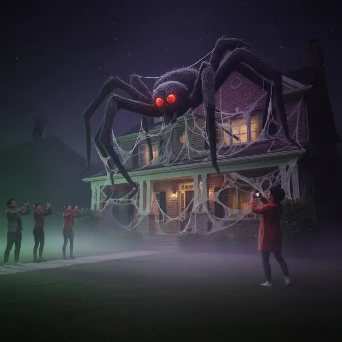 Giant Halloween Spider: Spooky Outdoor Decor Guide