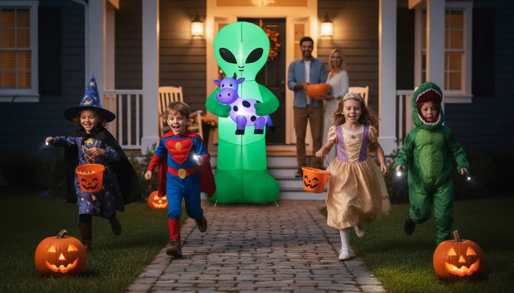 Spooktacular Halloween Yard Inflatables: Alien Fun for All!