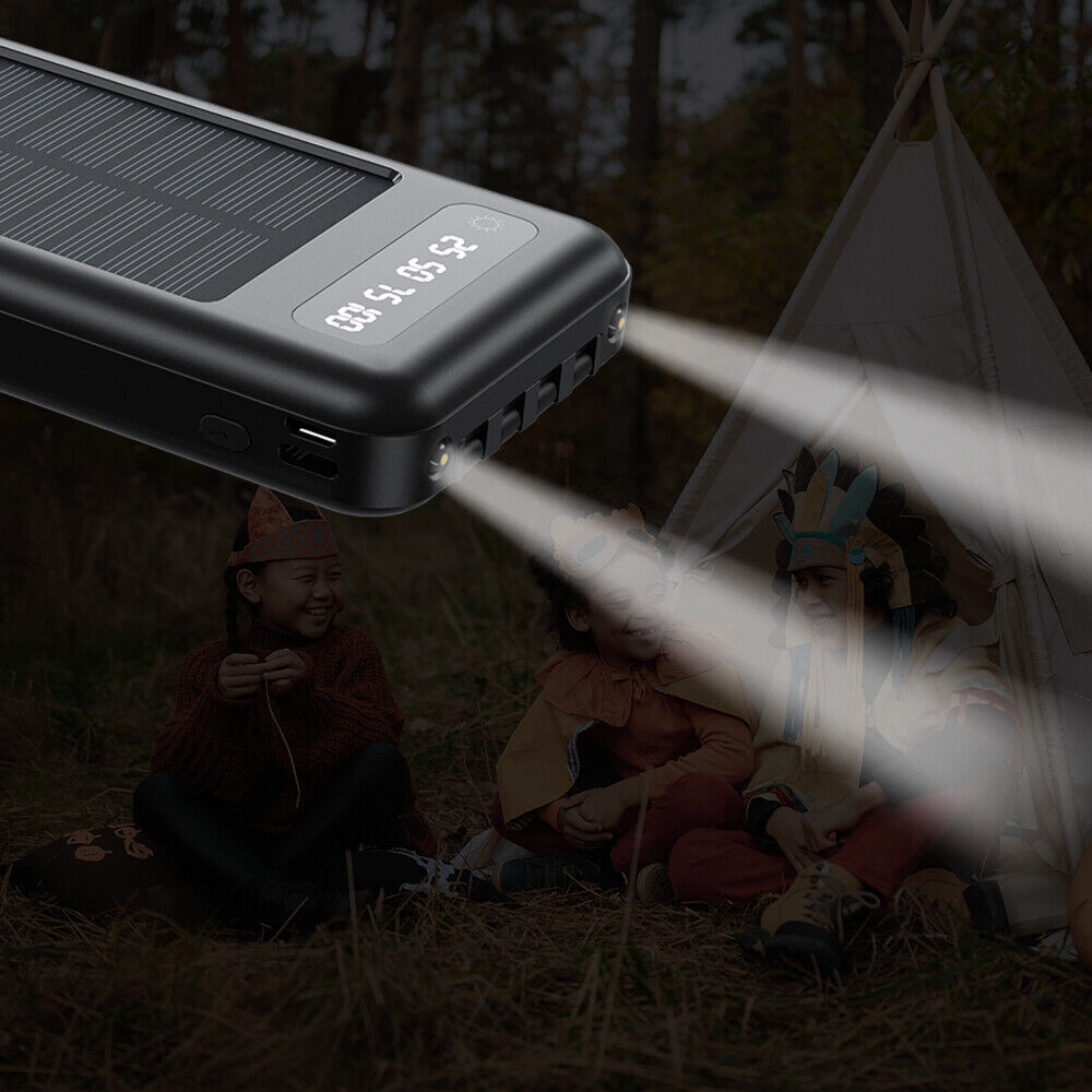 Solar Power Bank with 10000mAh Capacity and Fast Charger