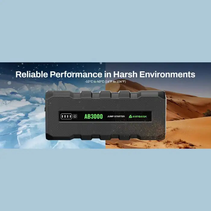 Emergency Starting Power jump starter performing in freezing cold and desert heat environments