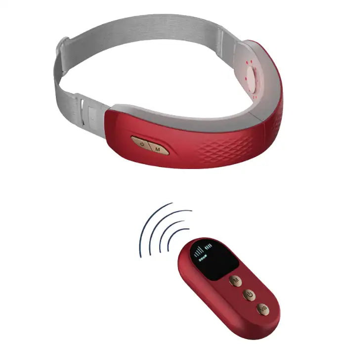 Facial slimming device with wireless remote control for adjustable lifting and massage modes