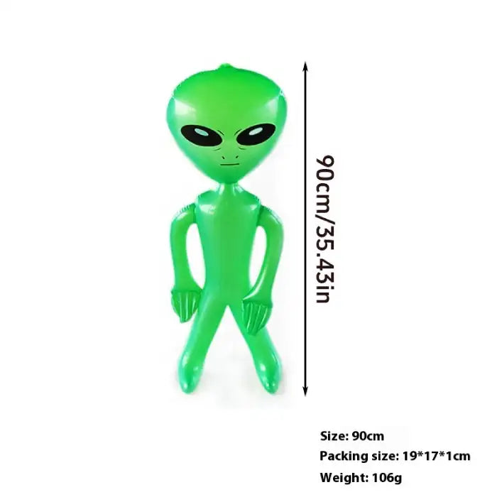 Halloween yard inflatables 90cm green alien figure perfect for fun extraterrestrial lawn decorations.
