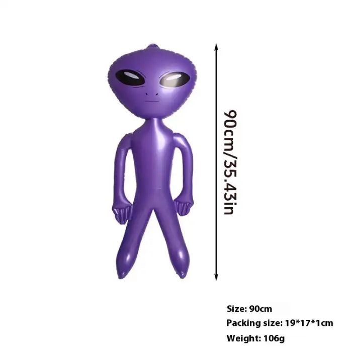 Halloween yard inflatables purple alien figure 90cm tall for unique spooky lawn display.