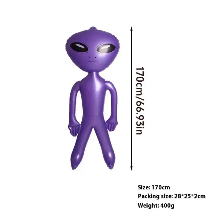 Halloween yard inflatables purple alien balloon figure stands 170cm tall for sci-fi outdoor decoration.