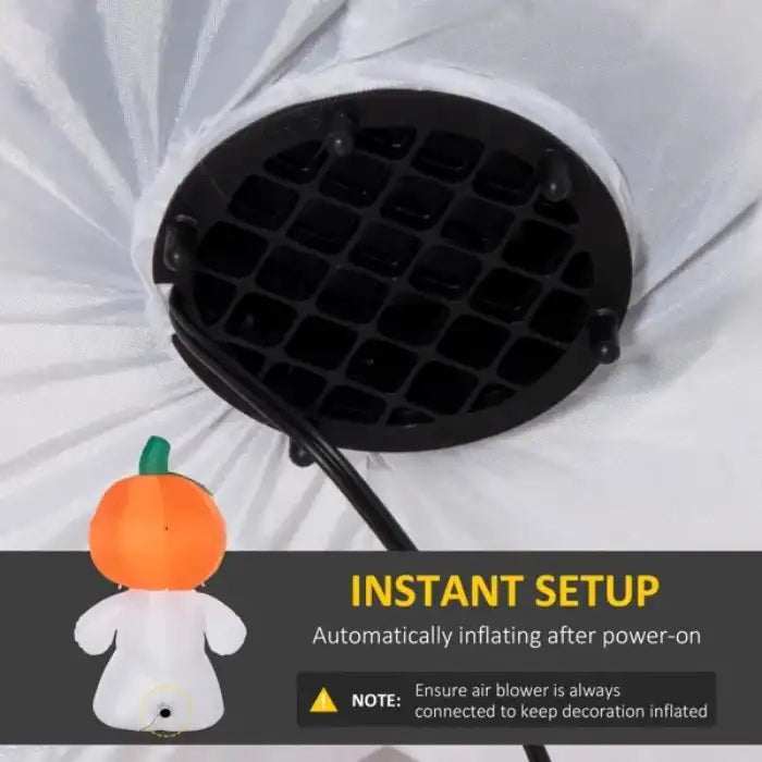 Inflatable Halloween decoration with instant setup using built-in electric blower for easy inflation