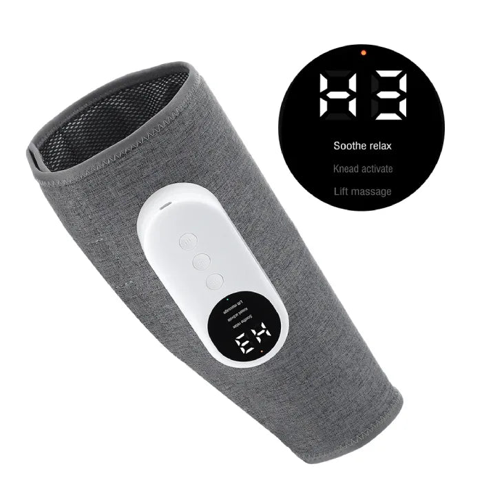 Professional leg compression massager with digital display featuring three massage modes and heat therapy for muscle recovery