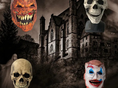 Haunted-House Ready: Style a Suit with a Skull Mask