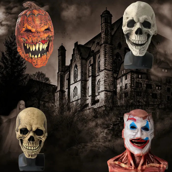 Haunted-House Ready: Style a Suit with a Skull Mask