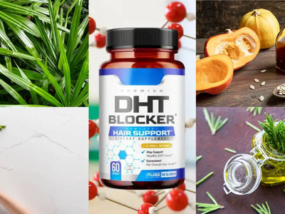 DHT blocker as a natural hair loss treatment with plant-based ingredients.