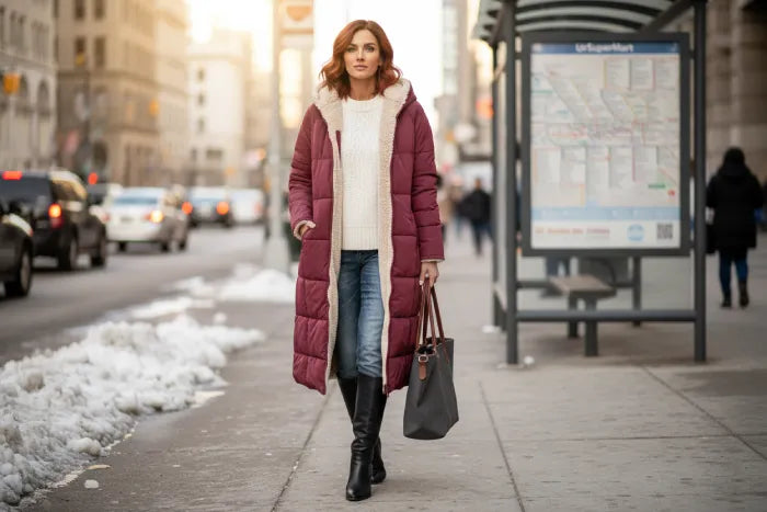 How A Women's Quilted Puffer Coat Fixes Winter Mornings