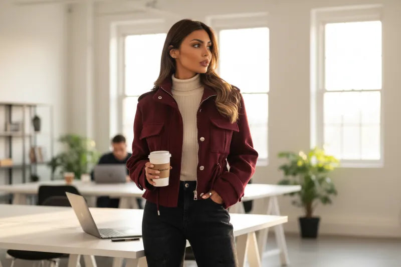 How to Wear a Women's Cropped Utility Jacket Every Day
