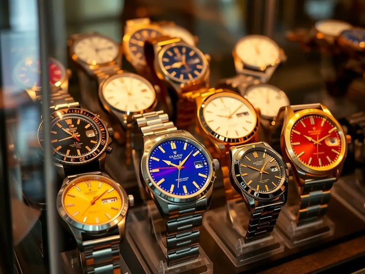 Affordable Luxury watches on display