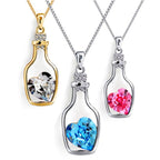 Heart Crystal Bottle Necklace Set - Trendy & Unique Gift