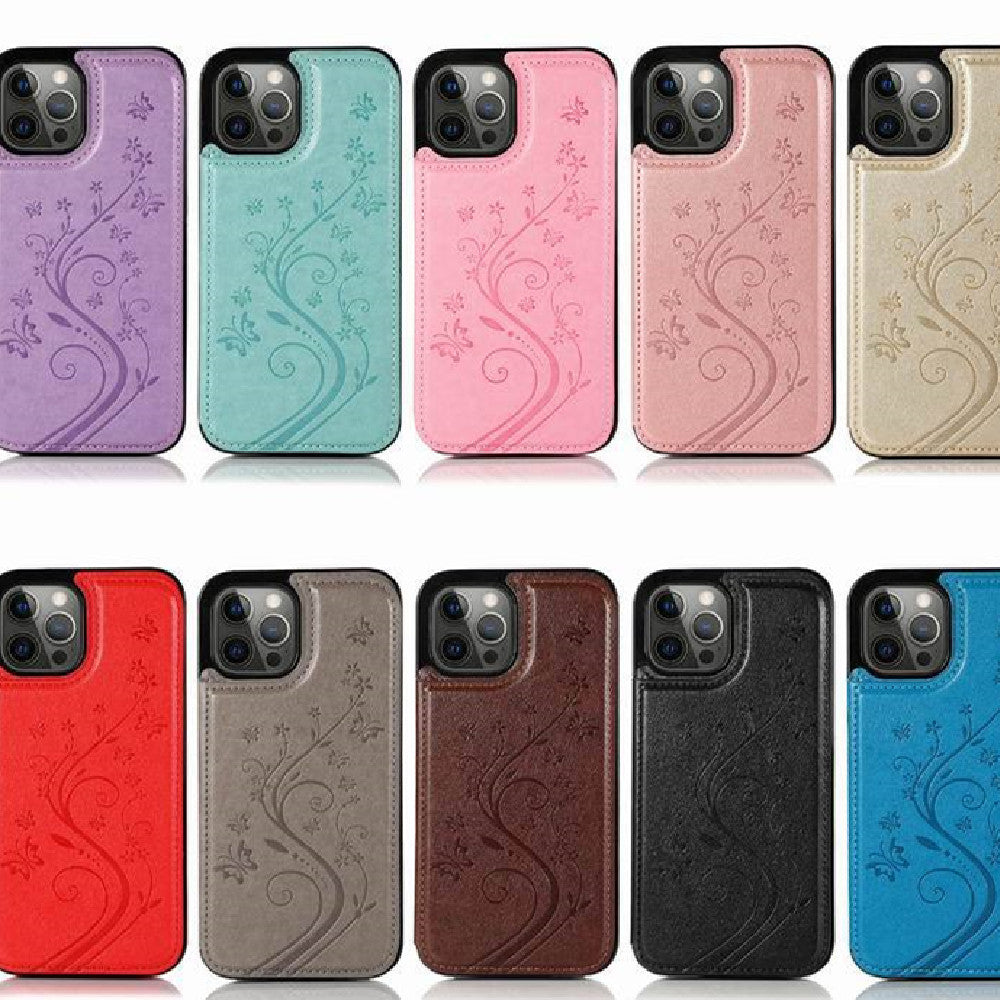 iPhone Cases: Elegant Leather Wallet Case with Card Holder