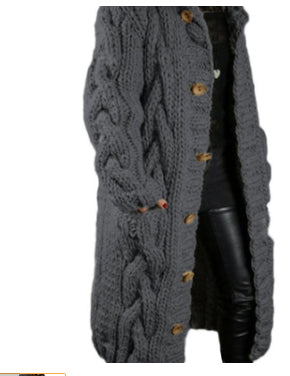 Hooded Cable Knit Cardigan - Warm & Cozy Women's Sweater