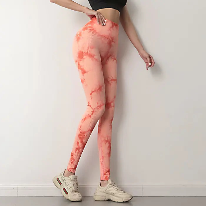 Stylish Tie-Dye Scrunch Leggings - Secret Santa Gift Idea