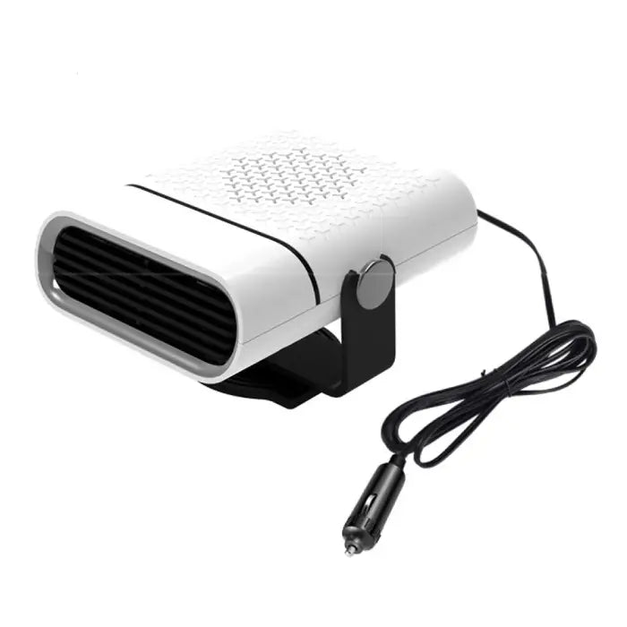 White car heater with attached power cord.