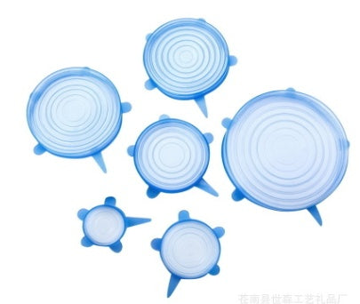 Silicone Food Covers - 6 Piece Set for Kitchen Storage