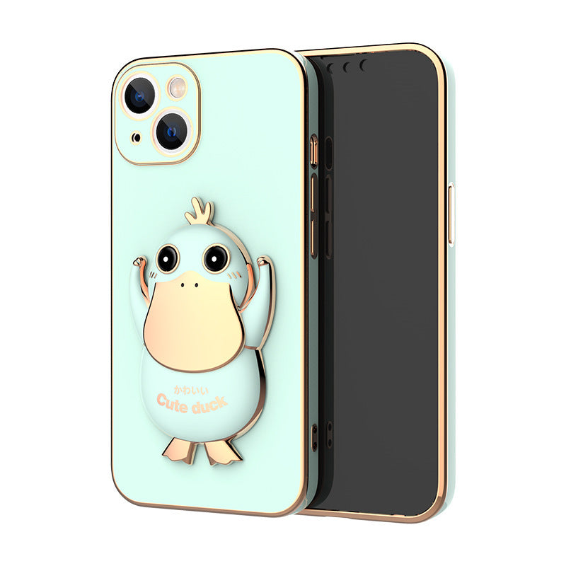 Phone case with adorable 3D duck stand for iPhone 13/14.