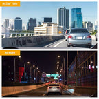 Dual lens dash cam for 1080P HD car safety and parking.