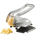 Stainless steel french fry cutter for quick homemade fries.