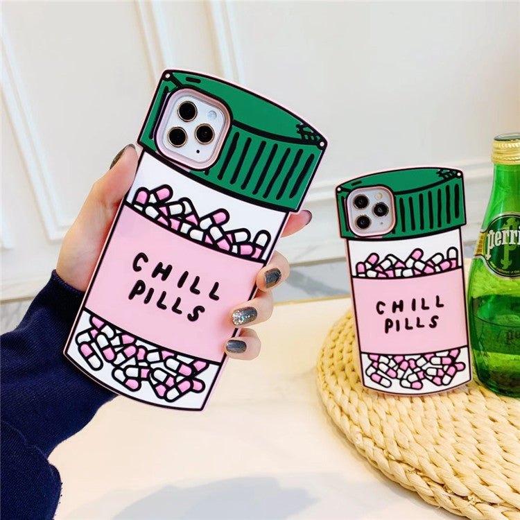 iPhone Case with 3D Pill Bottle Design