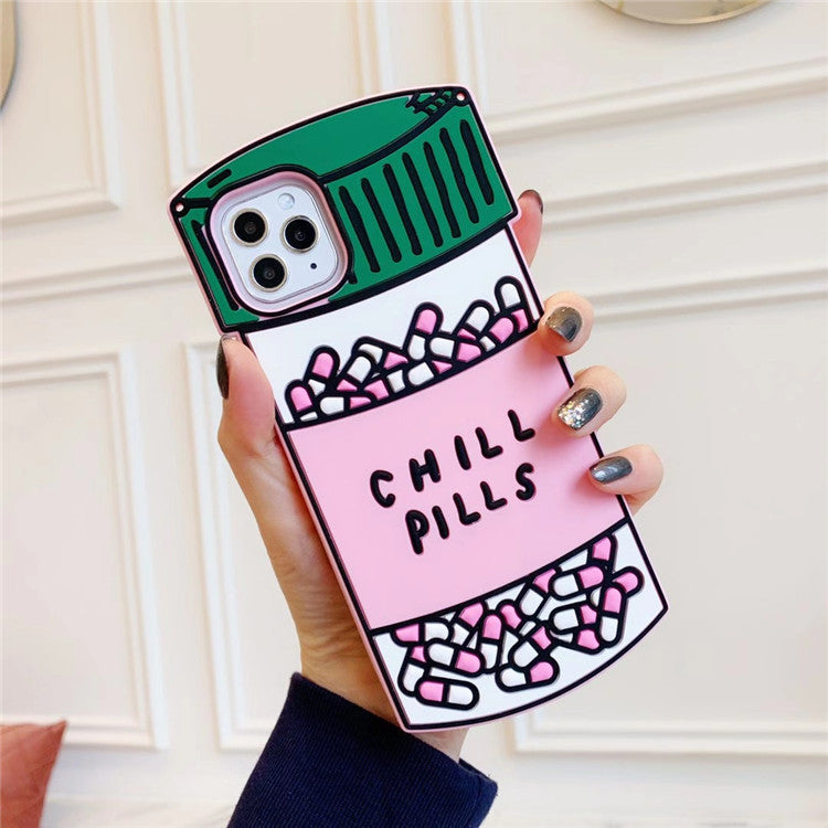 iPhone Case with 3D Pill Bottle Design