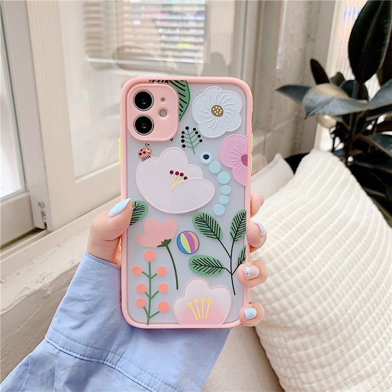 iPhone Case with 3D Floral Embossed Design