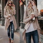 Fuzzy Fur Cardigan: Cozy Faux Fur & Waterfall Hem