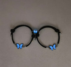 Glow in Dark Jewelry Butterfly Necklace and Bracelet Set - UrSuperMart