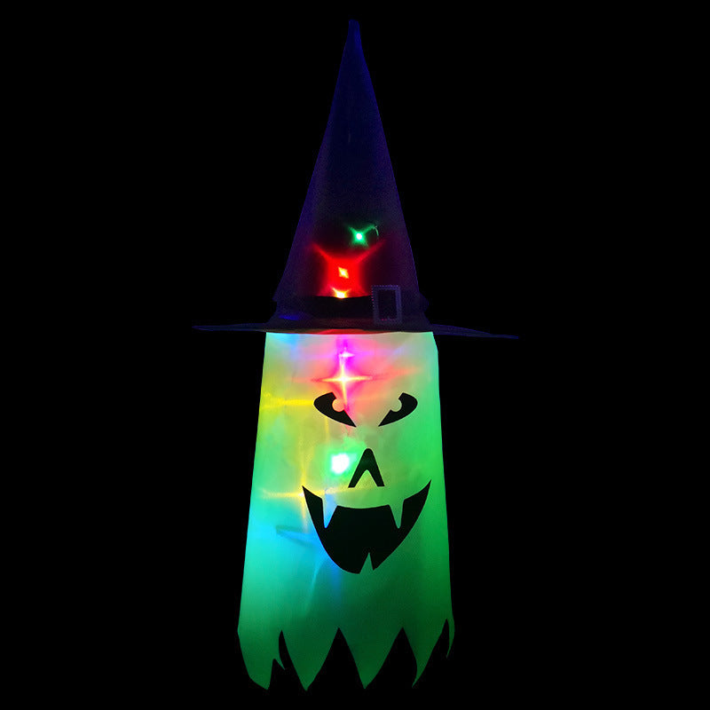 Outdoor ghost Halloween string lights easily decorate any space.