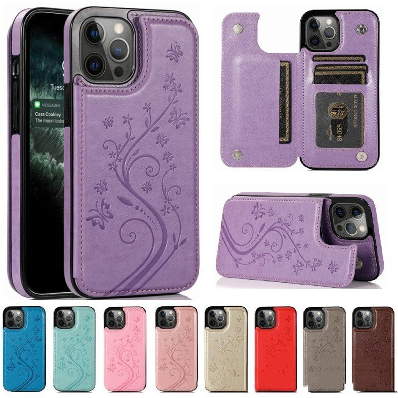 iPhone Cases: Elegant Leather Wallet Case with Card Holder