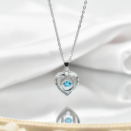 Dancing Love Heart Pendant Necklace for Holiday Gifts - UrSuperMart