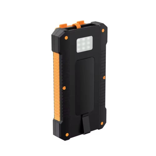 Portable Solar Power Bank with LED Flashlight for Camping & Hiking