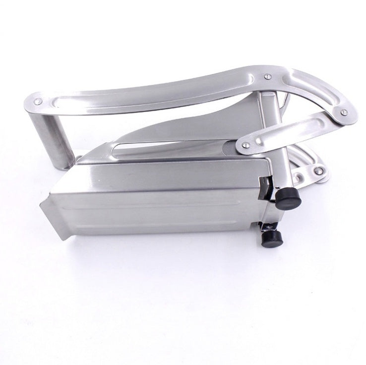 Stainless steel french fry cutter for quick homemade fries.