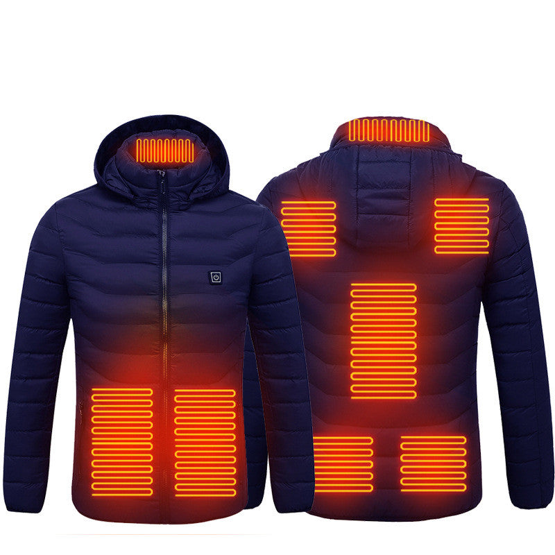 Heated Puffer Jacket for Men Stay Warm Outdoors - UrSuperMart