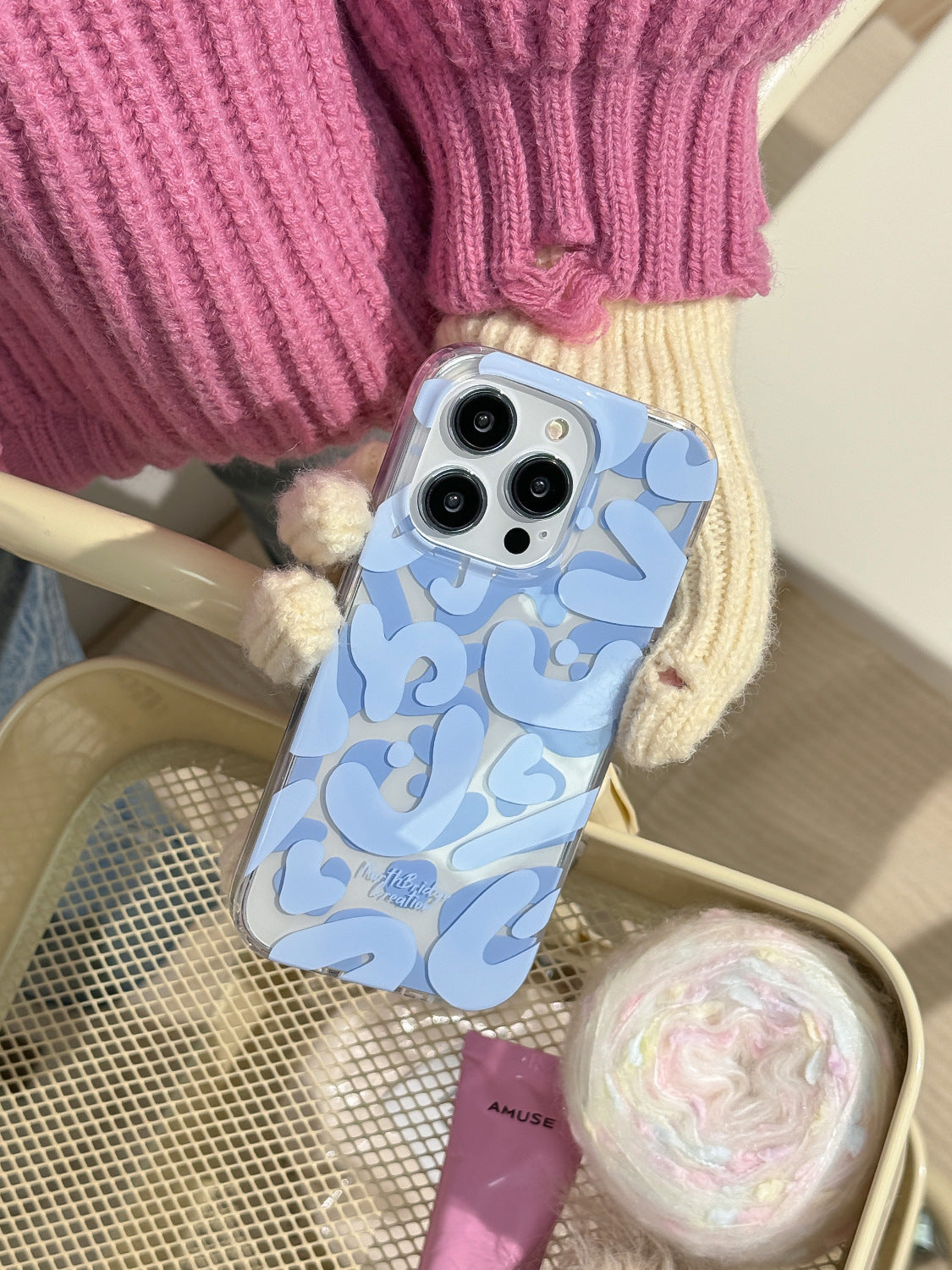 iPhone Case - Waterproof Clear Case with Abstract Geometric Design