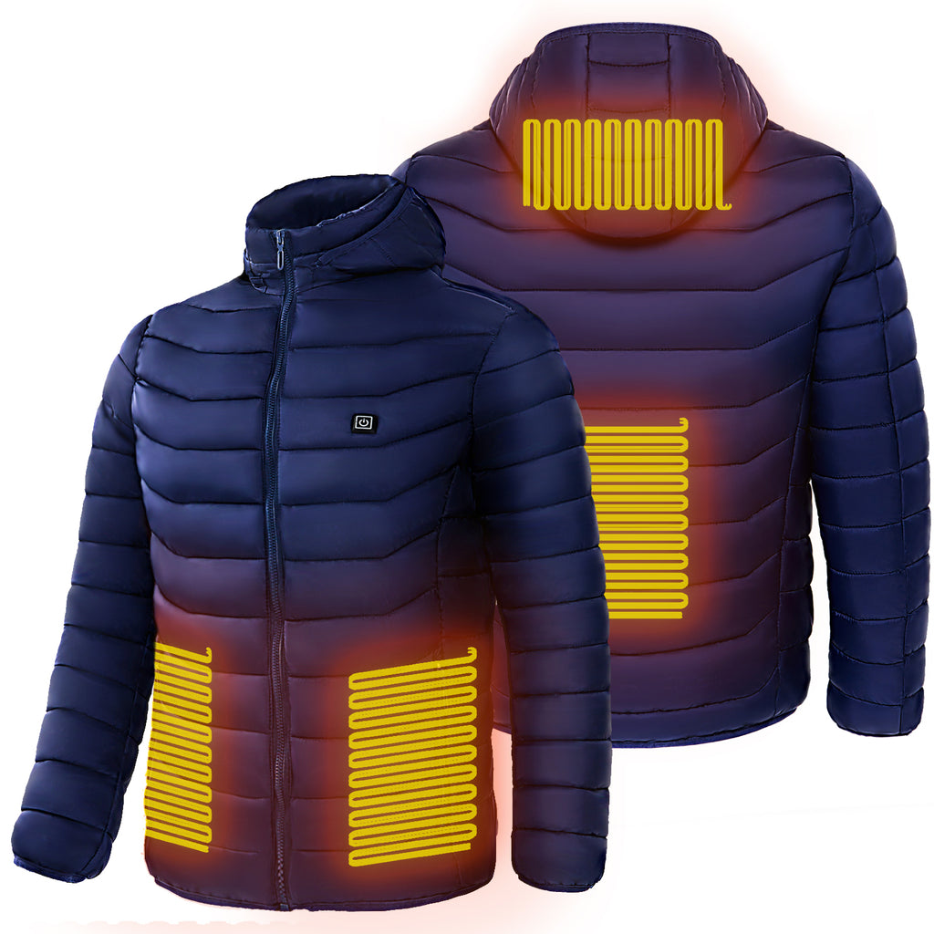 Heated Puffer Jacket for Men Stay Warm Outdoors - UrSuperMart