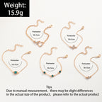 Gold Crystal Bracelet Set - 5 Sparkly Charm Bracelets