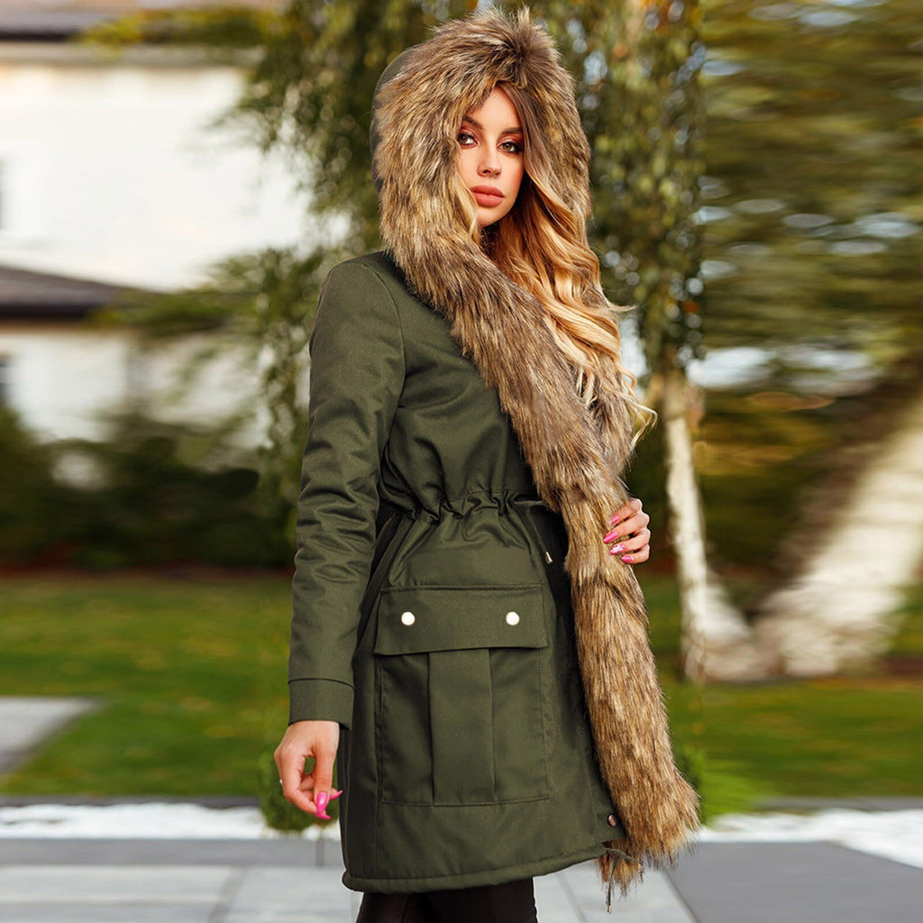 Lamb wool liner quilted jacket and hooded trench coat - UrSuperMart