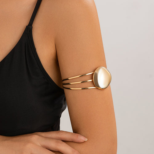 Arm Cuff Bracelet - Gold & Silver Minimalist Style
