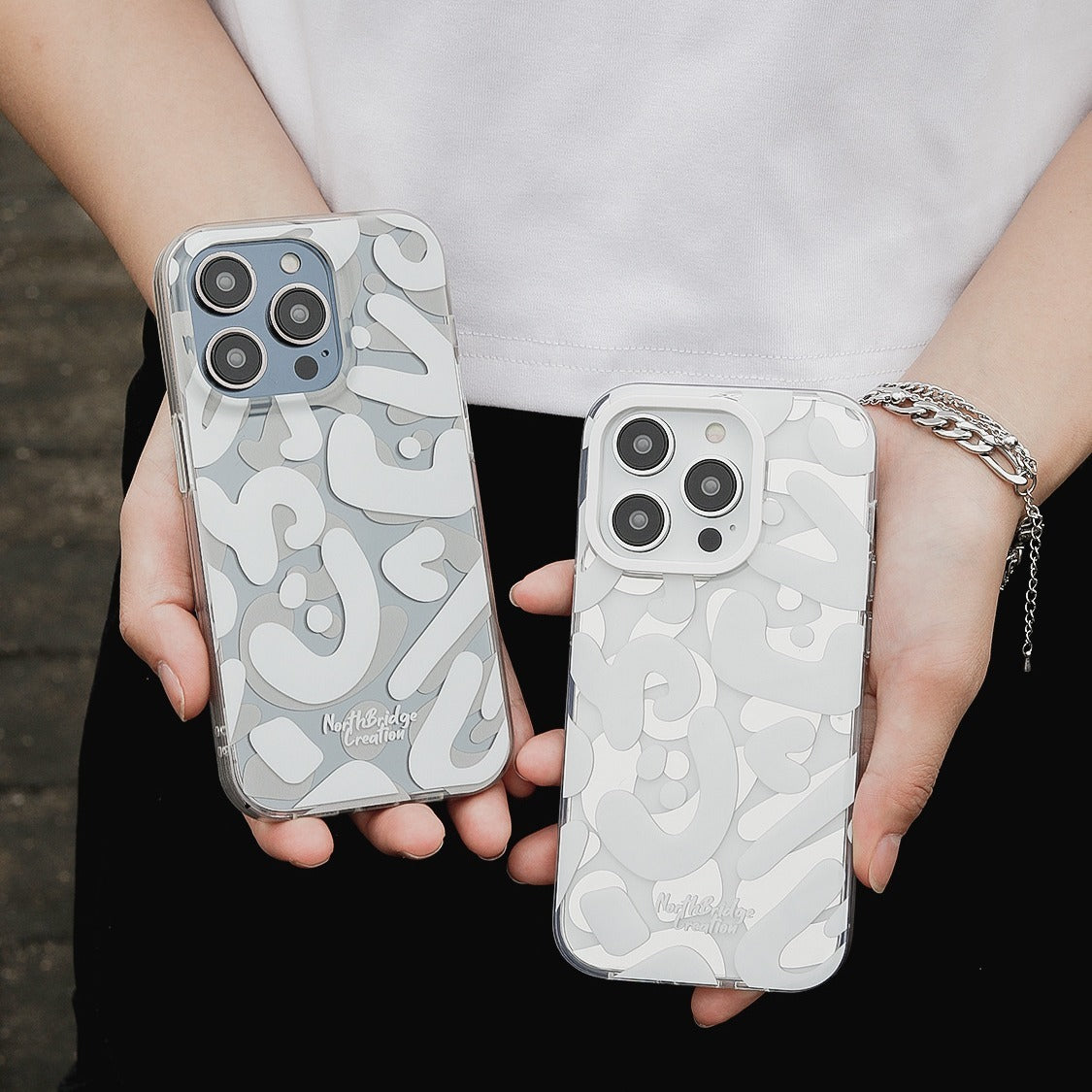 iPhone Case - Waterproof Clear Case with Abstract Geometric Design