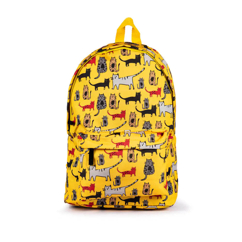 Biggdesign Cats Yellow Backpack - UrSuperMart