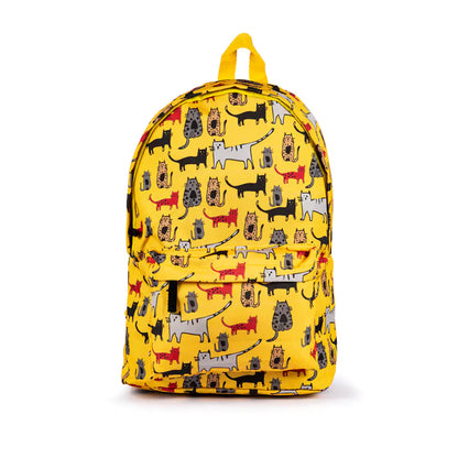 Biggdesign Cats Yellow Backpack - UrSuperMart