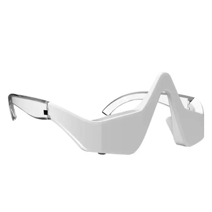 Side view of the 3-in-1 eye rejuvenation device showing ergonomic shape and microcurrent arms.