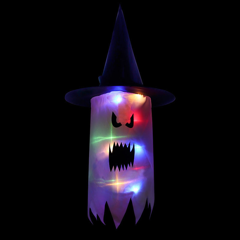 Outdoor ghost Halloween string lights easily decorate any space.