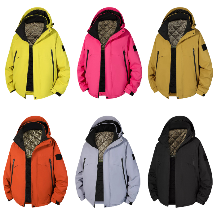 Men's Hooded Jacket Warm Quilted Insulated Water Resistant - UrSuperMart