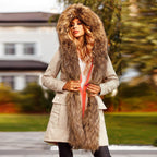 Lamb wool liner quilted jacket and hooded trench coat - UrSuperMart