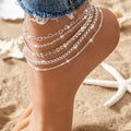 Layered Anklet Set Gold for Women - Trendy 5-Piece - UrSuperMart