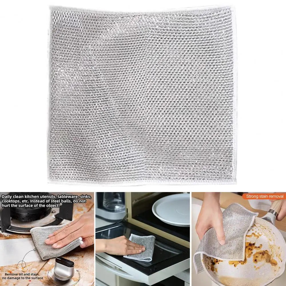 Metallic Cleaning Cloth for Kitchen Stains & Grease